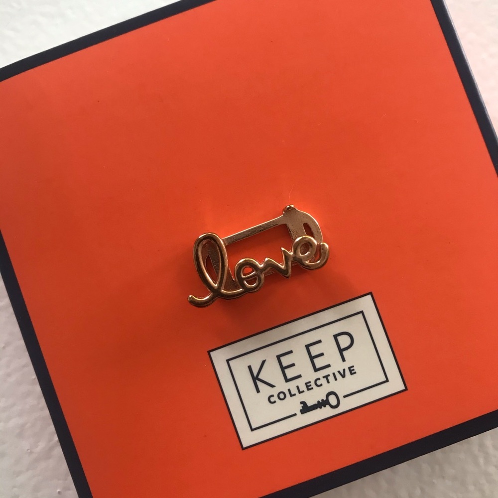 Rose Gold Script Love Key